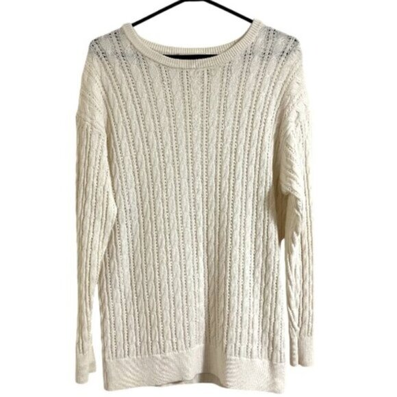 Aritzia White Crew Neck Sweater - Picture 3 of 8